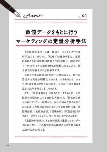 column 04 数値データをもとに行うマーケティングの定量分析手法
