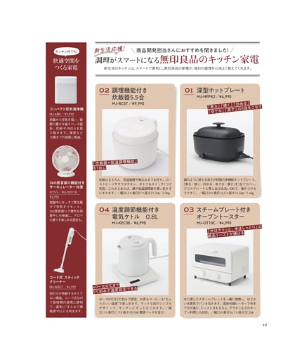 〈COLUMN〉調理がスマートになる無印良品のキッチン家電