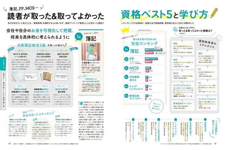 簿記、FP、MOS… 読者が取った＆取ってよかった資格ベスト5と学び方 (ムック・増刊) | dマガジン