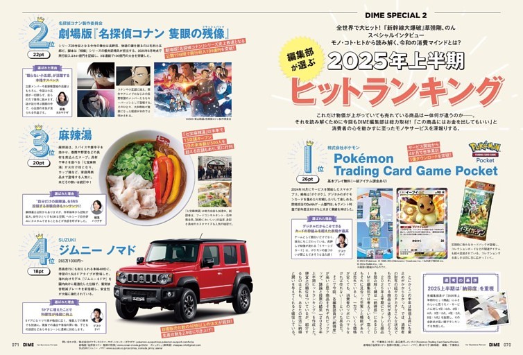 編集部が選ぶ2025年上半期ヒットランキング