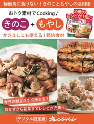 かさましにも使える！節約食材　きのこ＋もやし～おトク素材でCooking♪ 表紙