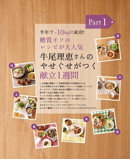 Part１　牛尾理恵さんのやせぐせがつく献立１週間