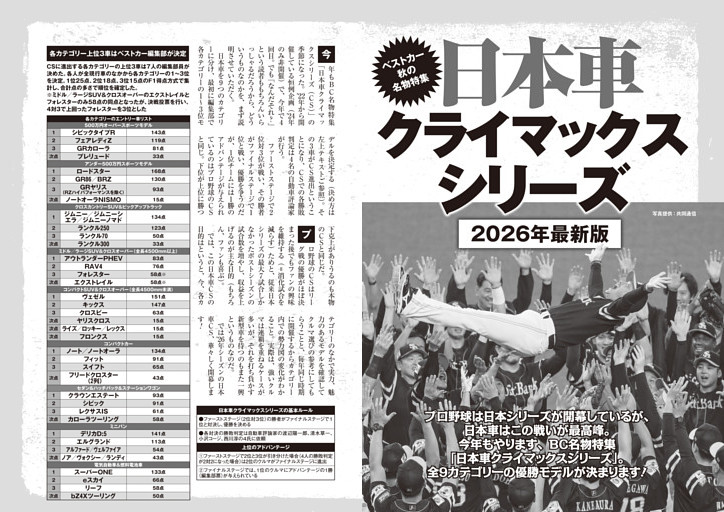 日本車クライマックスシリーズ2026年最新版