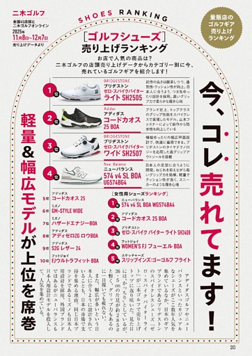 ゴルフギア売り上げランキング