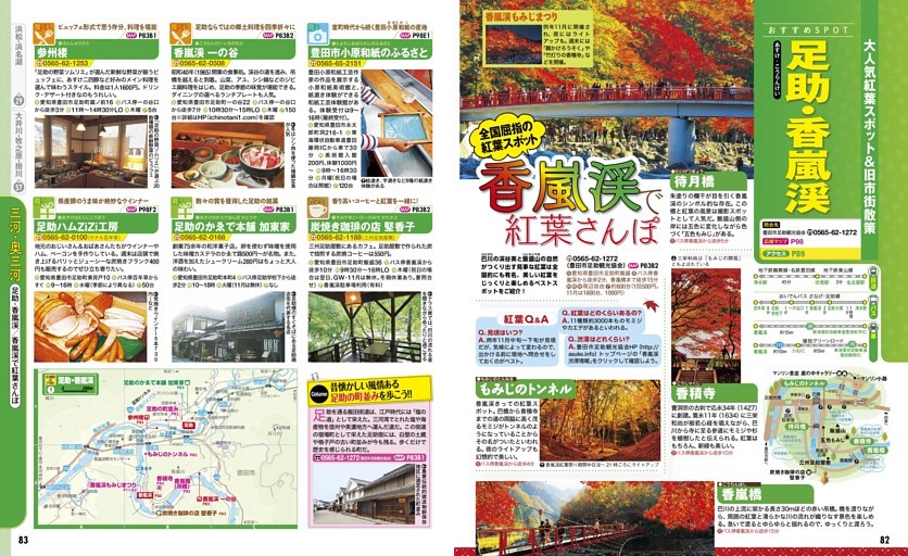 三河・奥三河／足助・香嵐渓／香嵐渓で紅葉さんぽ