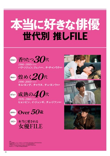 本当に好きな俳優 世代別推しFILE