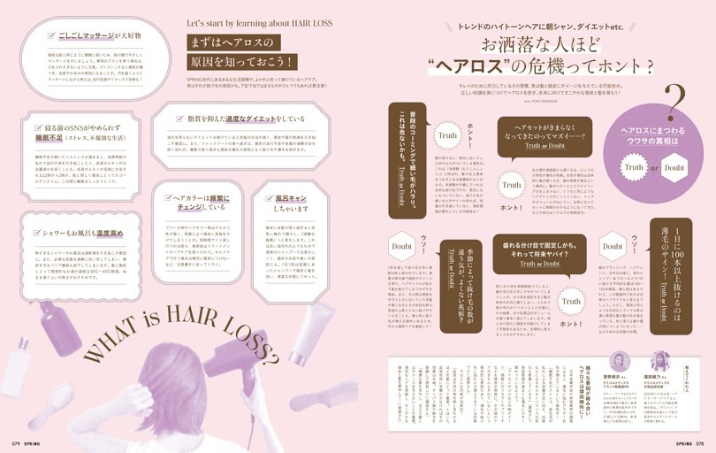 トレンドのハイトーンヘアに朝シャン、ダイエットetc. お洒落な人ほど“ヘアロス”の危機ってホント？
