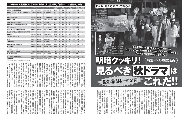明暗クッキリ！ 見るべき「秋ドラマ」はこれだ！！