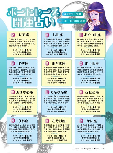 ボートレース開運占い