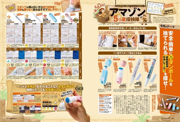 アマゾン5つ星探検隊［感熱紙専用字消しマーカー］