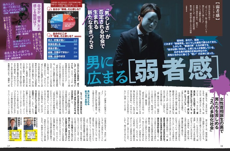 男に広まる[弱者感] ／カラー特集1