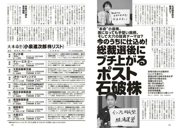 今のうちに仕込め！総裁選後にブチ上がるポスト石破株