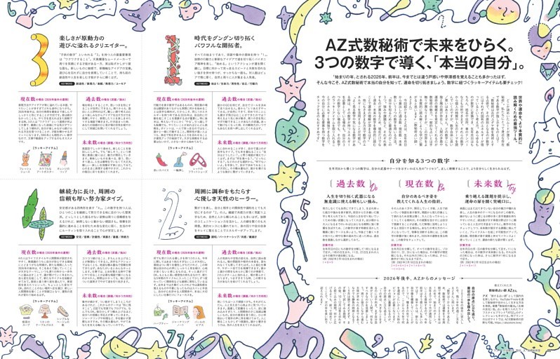 AZ式数秘術で未来をひらく。3つの数字で導く、「本当の自分」。