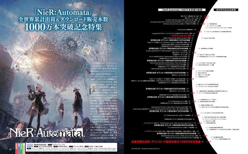 【特集】 『NieR:Automata』全世界累計出荷&ダウンロード販売本数1000万本突破記念特集
