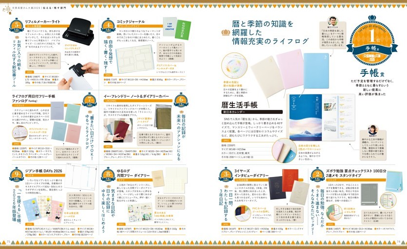 手帳賞