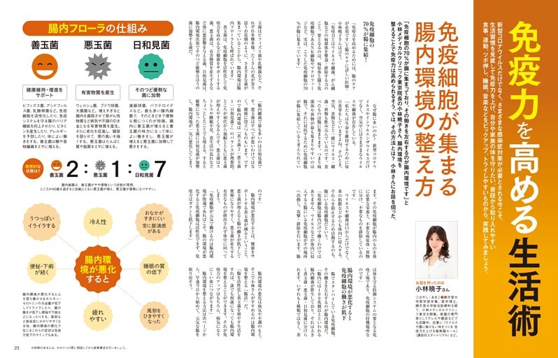 免疫力を高める生活術　腸内環境の整え方　小林暁子さん