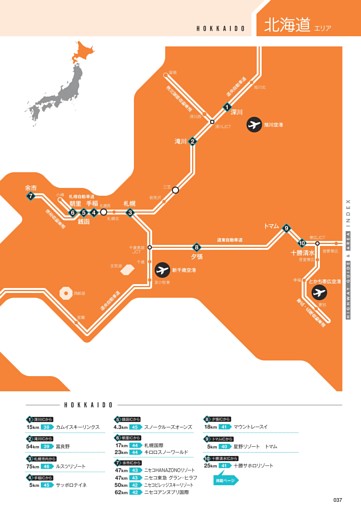 ニッポンのゲレンデ 主要ゲレンデガイド　北海道エリア