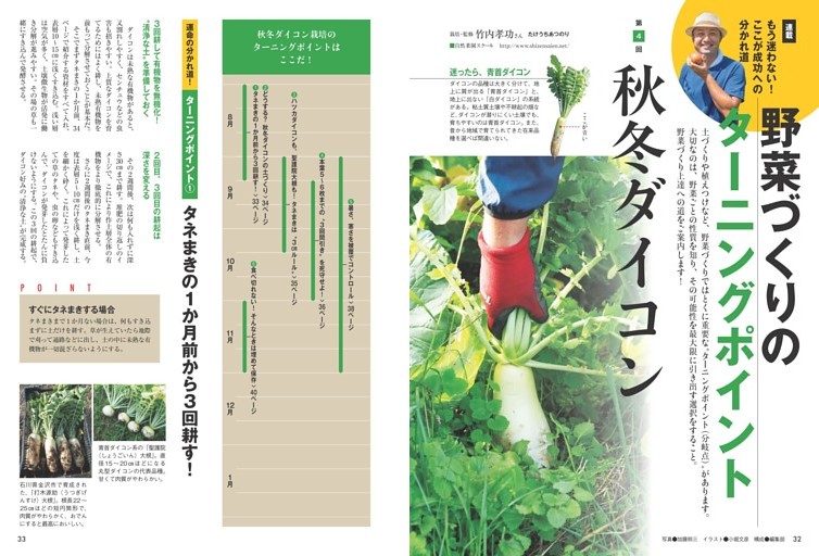 第4回 もう迷わない！野菜づくりのターニングポイント 秋冬ダイコン