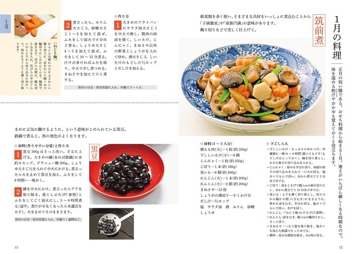 〈1月の料理〉筑前煮／黒豆