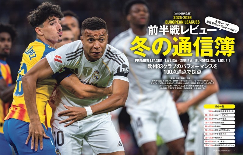 ［特集］2025-2026 欧州リーグ前半戦レビュー 冬の通信簿