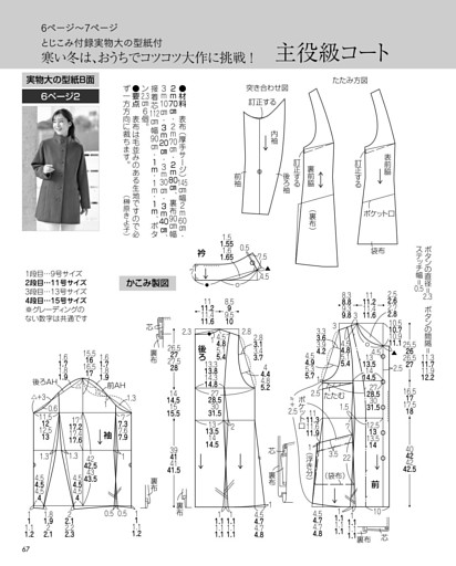 寒い冬は、おうちでコツコツ大作に挑戦！主役級コート  製図＆縫い方解説