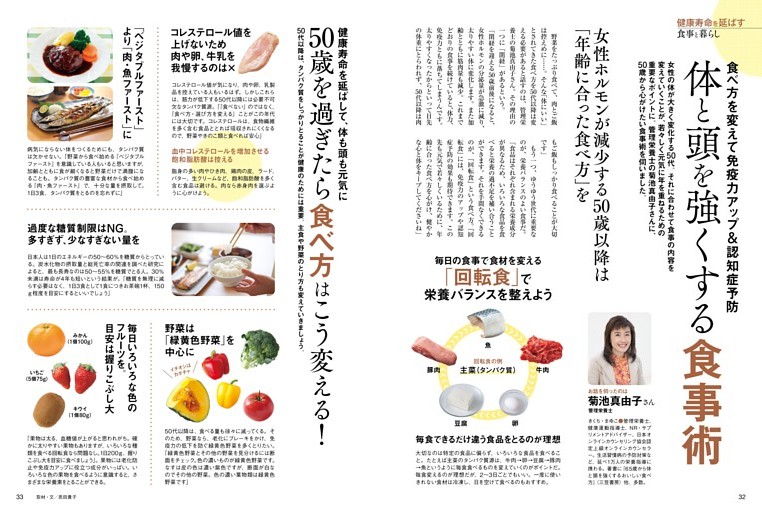 【特集】体と頭を強くする食事術　菊池真由子／管理栄養士