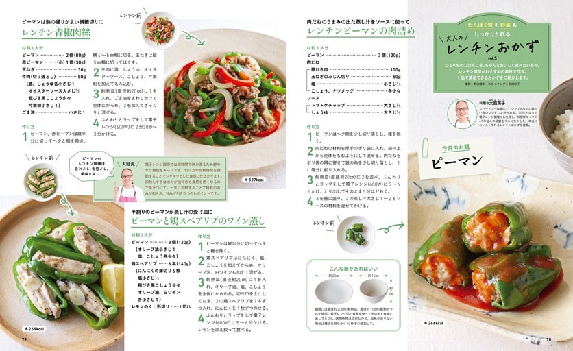たんぱく質も野菜もしっかりとれる大人のレンチンおかず vol.4 今月のお題「ピーマン」