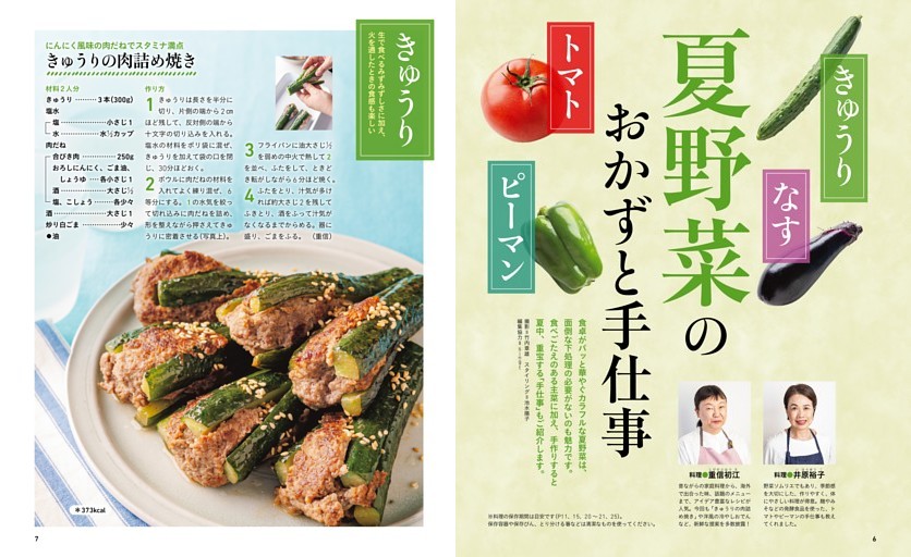 きゅうり なす トマト ピーマン　夏野菜のおかずと手仕事