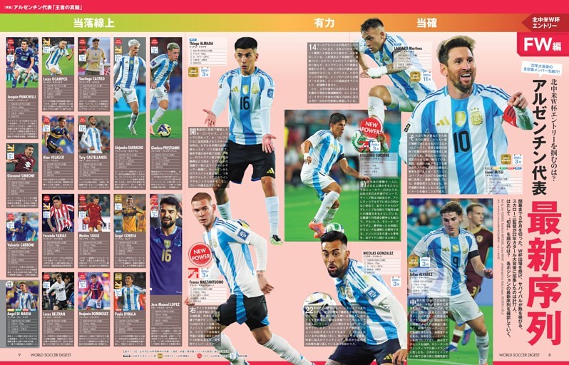北中米Ｗ杯エントリーを掴むのは　ポジション別アルゼンチン代表最新序列
