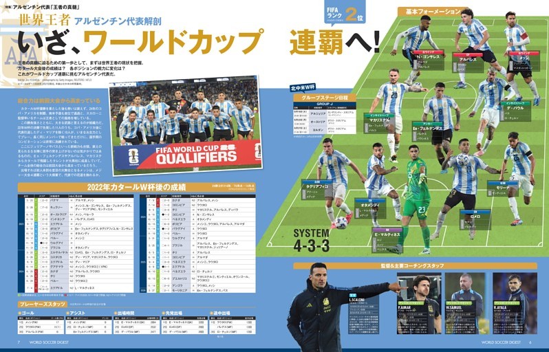 世界王者アルゼンチン代表解剖　カタールＷ杯後の歩みと現布陣