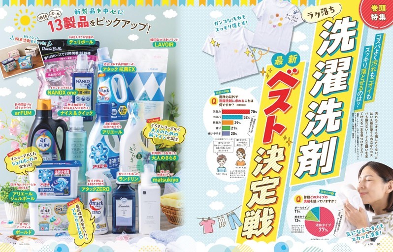 【巻頭特集】ラク落ち 洗濯洗剤最新ベスト決定戦