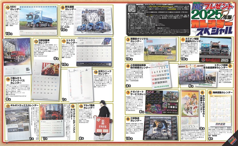 BIG PRESENT SPECIAL カミオンBIGプレゼント2025年版カレンダースペシャル