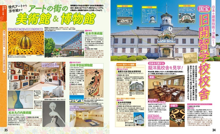 松本・安曇野・白馬／松本／国宝 旧開智学校校舎／アートの街の美術館＆博物館