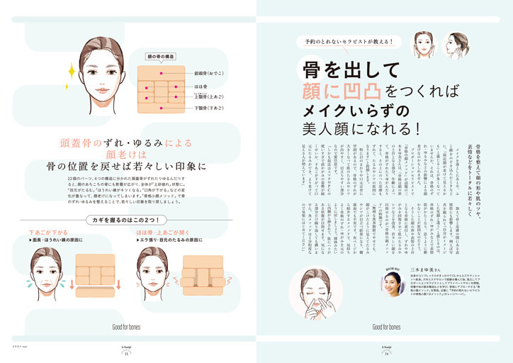 骨を出して顔に凹凸をつくれば メイクいらずの美人顔になれる！ 三木まゆ美さん　骨格小顔セルフケア(R)開発者