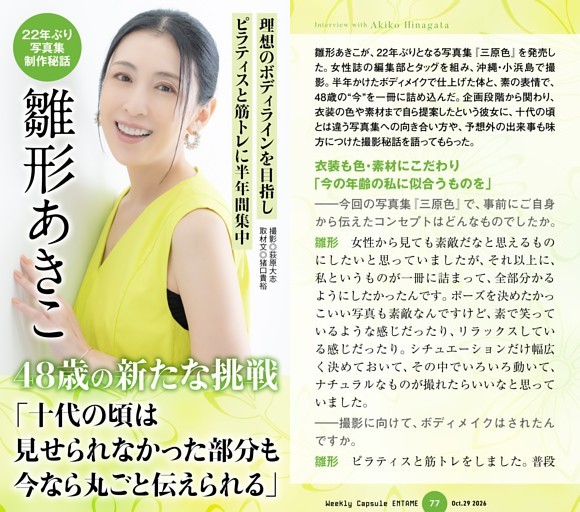 インタビュー／雛形あきこ