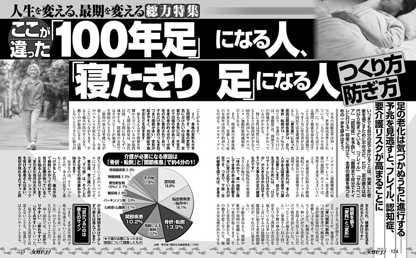 ここが違った「100年足」になる人、「寝たきり足」になる人 つくり方 防ぎ方