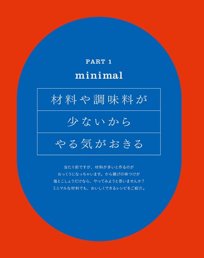 【PART１ minimal】 材料や調味料が少ないからやる気がおきる