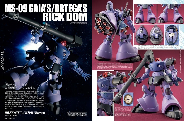 機動戦士ガンダム(GQuuuuuX)プラモデルMS-09リックドム 機動戦士Gundam GQuuuuuuX］MS-09 リック・ドム ガイア機／オルテガ機