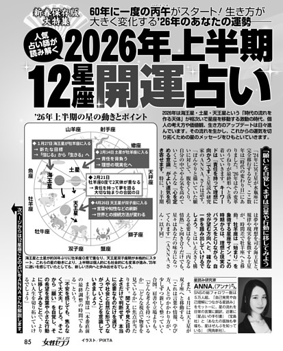 人気占い師が読み解く 2026年上半期 12星座開運占い