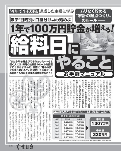 1年で100万円貯金が増える！「給料日にやること」お手軽マニュアル