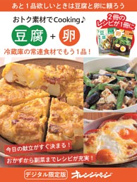 冷蔵庫の常連食材でもう1品！ 豆腐＋卵～おトク素材でCooking♪ 表紙