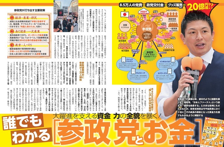 誰でもわかる[参政党とお金] ／カラー特集1