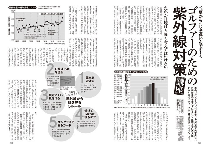 ゴルファーのための『紫外線対策』講座