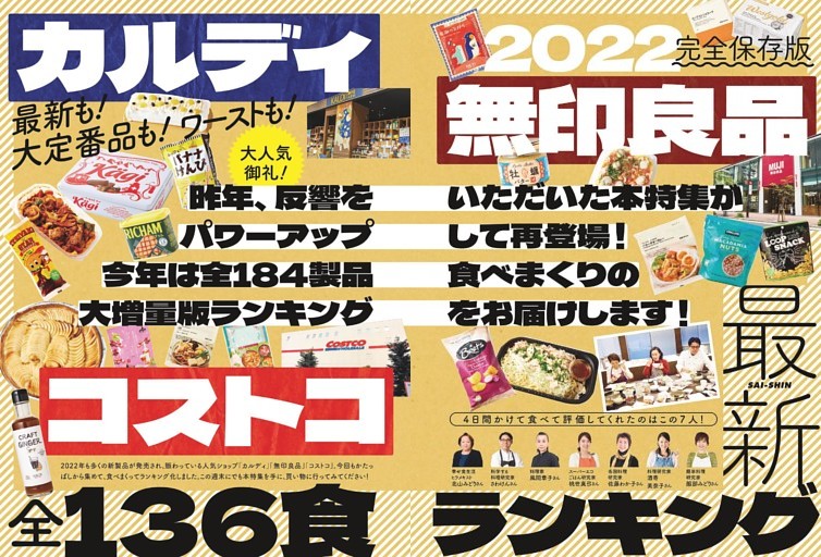 【人気記事プレイバック】2022年6月号 第2特集 カルディ・無印良品・コストコ 136食ランキング