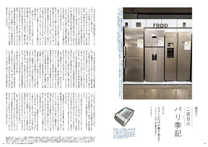 猫沢エミ 二度目のパリ季記［イメージだけが独り歩き？～フランス・日本、家電製品の違い～］