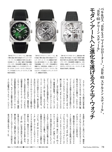 ベル＆ロス／モダン・アートへと進化を遂げるスクエア・ウォッチ