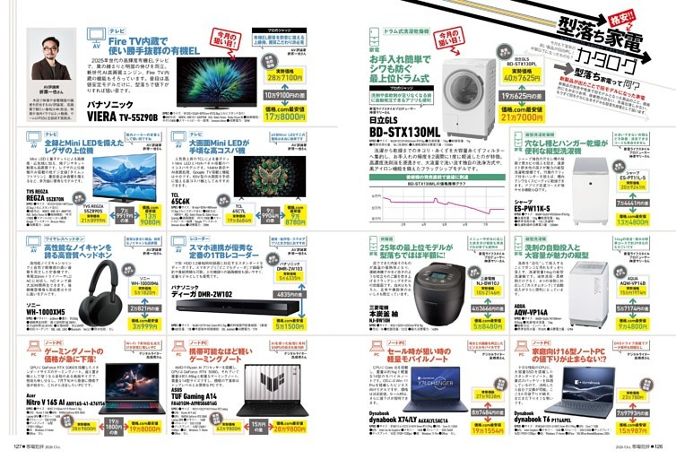 型落ち家電カタログ