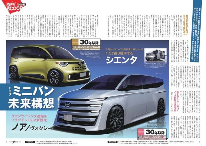 トヨタのミニバン未来構想：シエンタとノアの計画をダブルでキャッチ