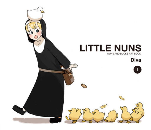 LITTLE NUNS NUNS AND DUCKS ART BOOK