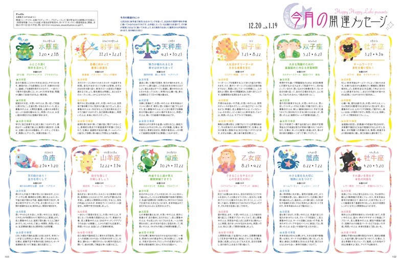 今月の開運メッセージ